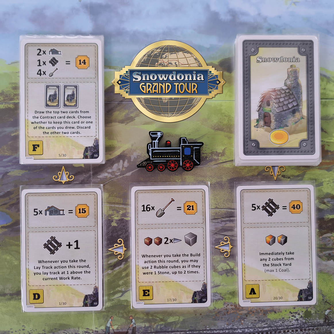 Train of Thought: Touring Snowdonia – contract cards – Naylor Games