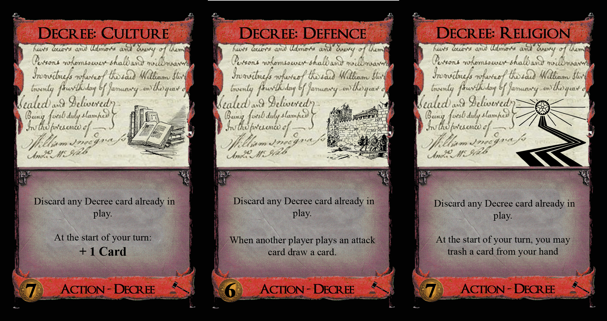 The designer's drawer: A Dominion mini expansion – "By decree"